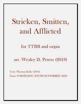 Stricken, Smitten, and Afflicted TTBB choral sheet music cover